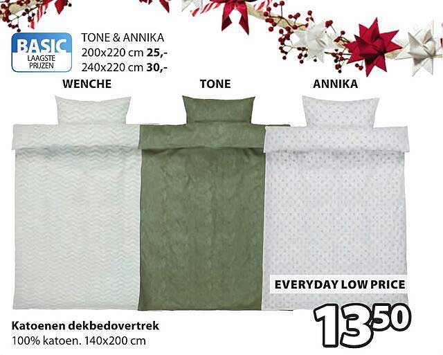 Katoenen dekbedovertrek Tone & Annika