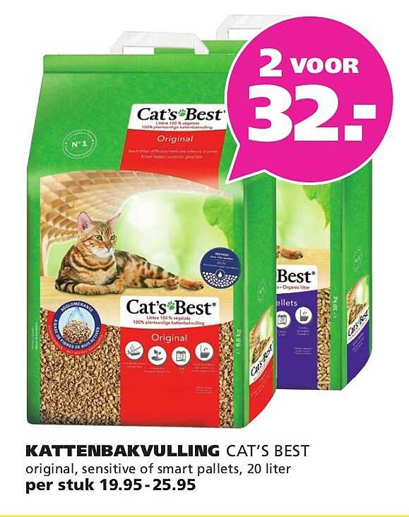 KATTENBAKVULLING CAT'S BEST original, sensitive of smart pallets, 20 liter