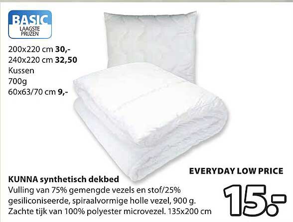 KUNNA synthetisch dekbed