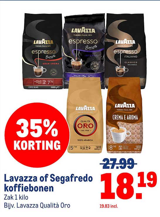 Lavazza of Segafredo koffiebonen