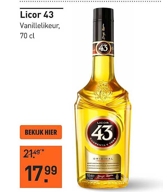 Licor 43 Vanillelikeur, 70 cl