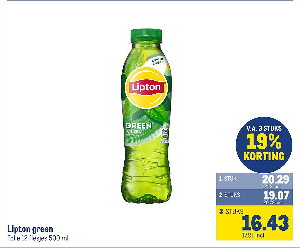 Lipton green Folie 12 flesjes 500 ml