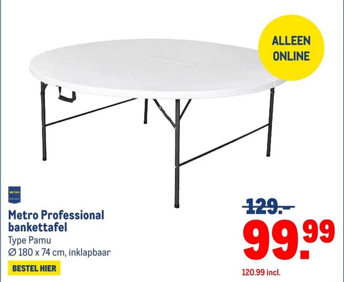 Metro Professional bankettafel Type Pamu