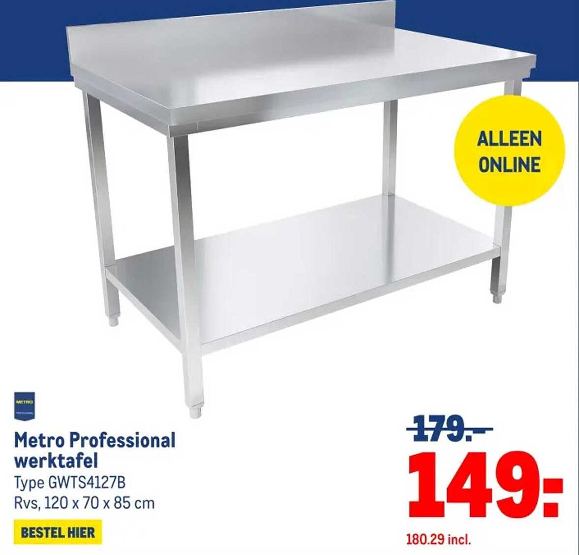 Metro Professional werktafel