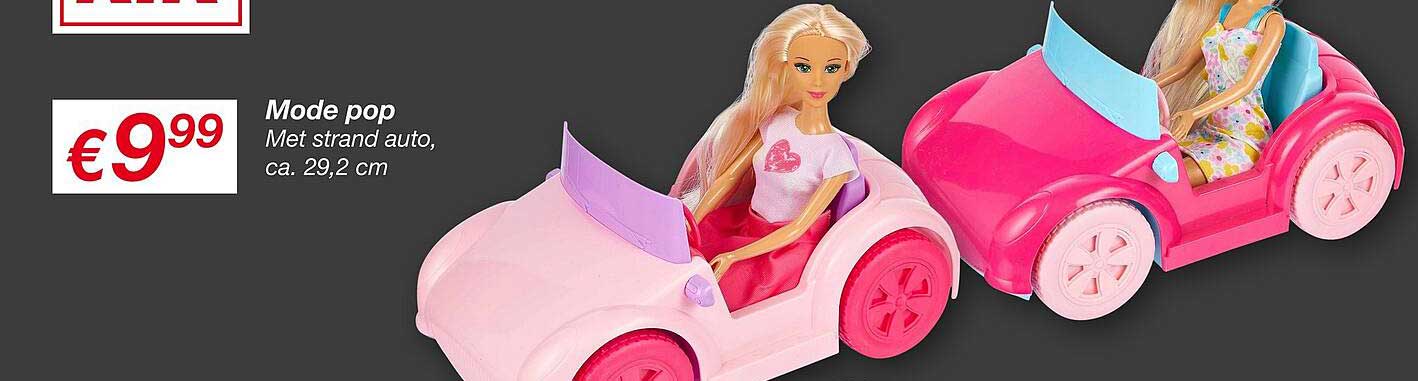 Mode pop met strand auto, ca. 29,2 cm