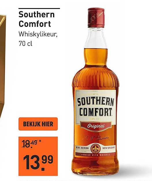 Southern Comfort Whiskylikeur, 70 cl