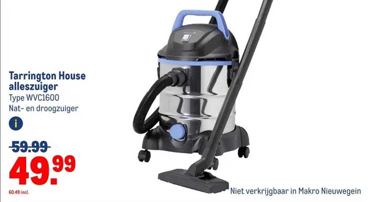 Tarrington House alleszuiger Type WVC1600 Nat- en droogzuiger