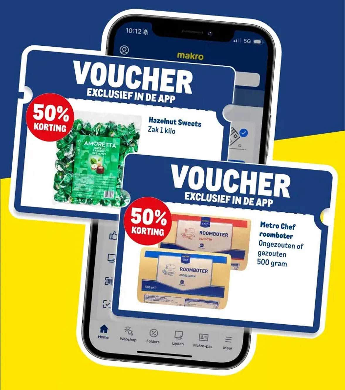 Voucher Exclusief in de App - 50% korting op Hazelnut Sweets en Metro Chef Roomboter