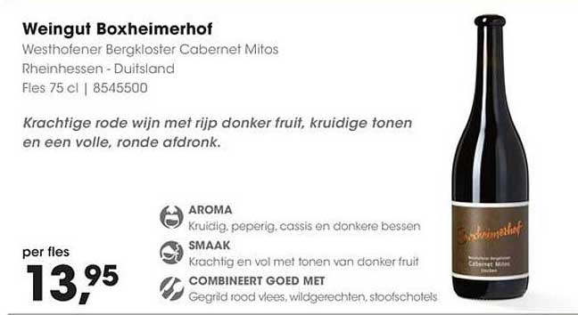 Weingut Boxheimerhof - Westhofener Bergkloster Cabernet Mitos