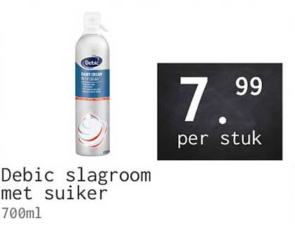 Debic slagroom met suiker 700ml