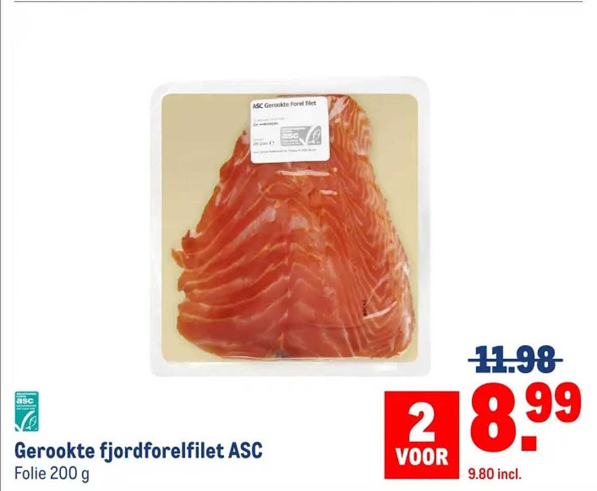 Gerookte fjordforelfilet ASC