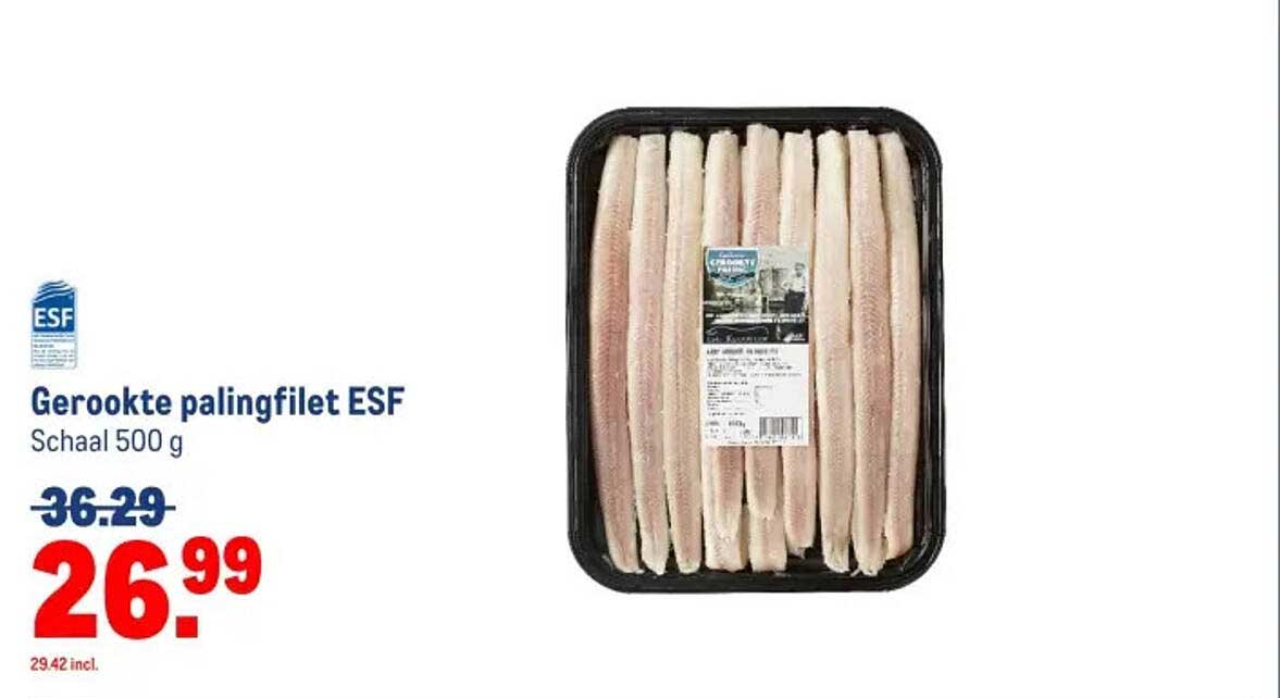 Gerookte palingfilet ESF