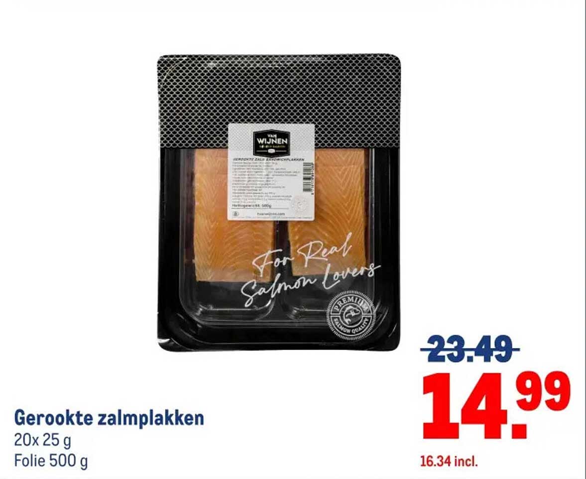 Gerookte zalmplakken 20x 25 g
