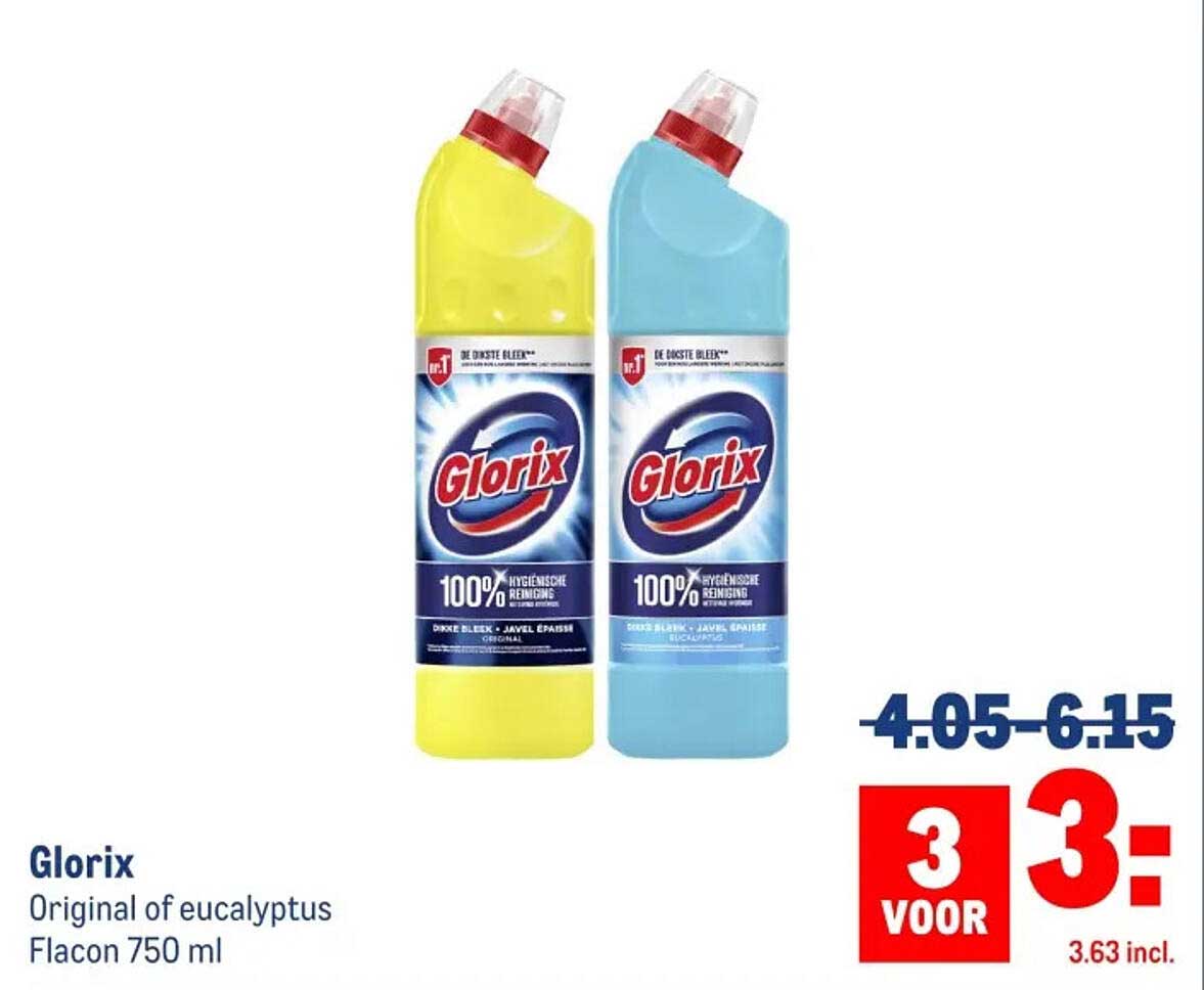 Glorix Original of eucalyptus Flacon 750 ml