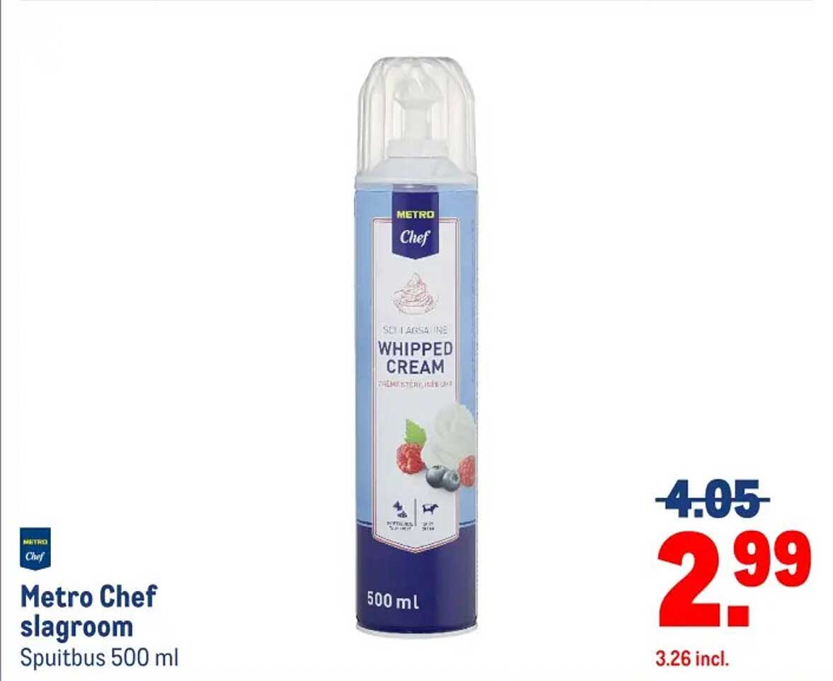 Metro Chef slagroom Spuitbus 500 ml