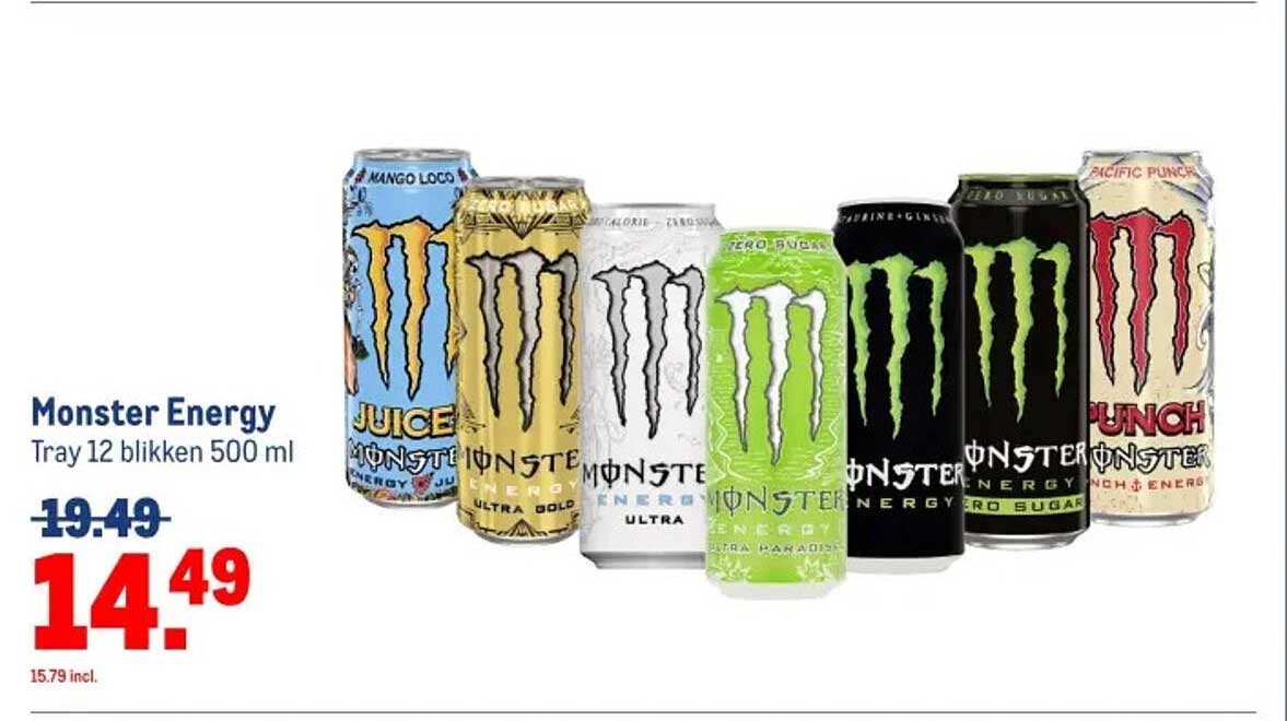 Monster Energy Tray 12 blikken 500 ml