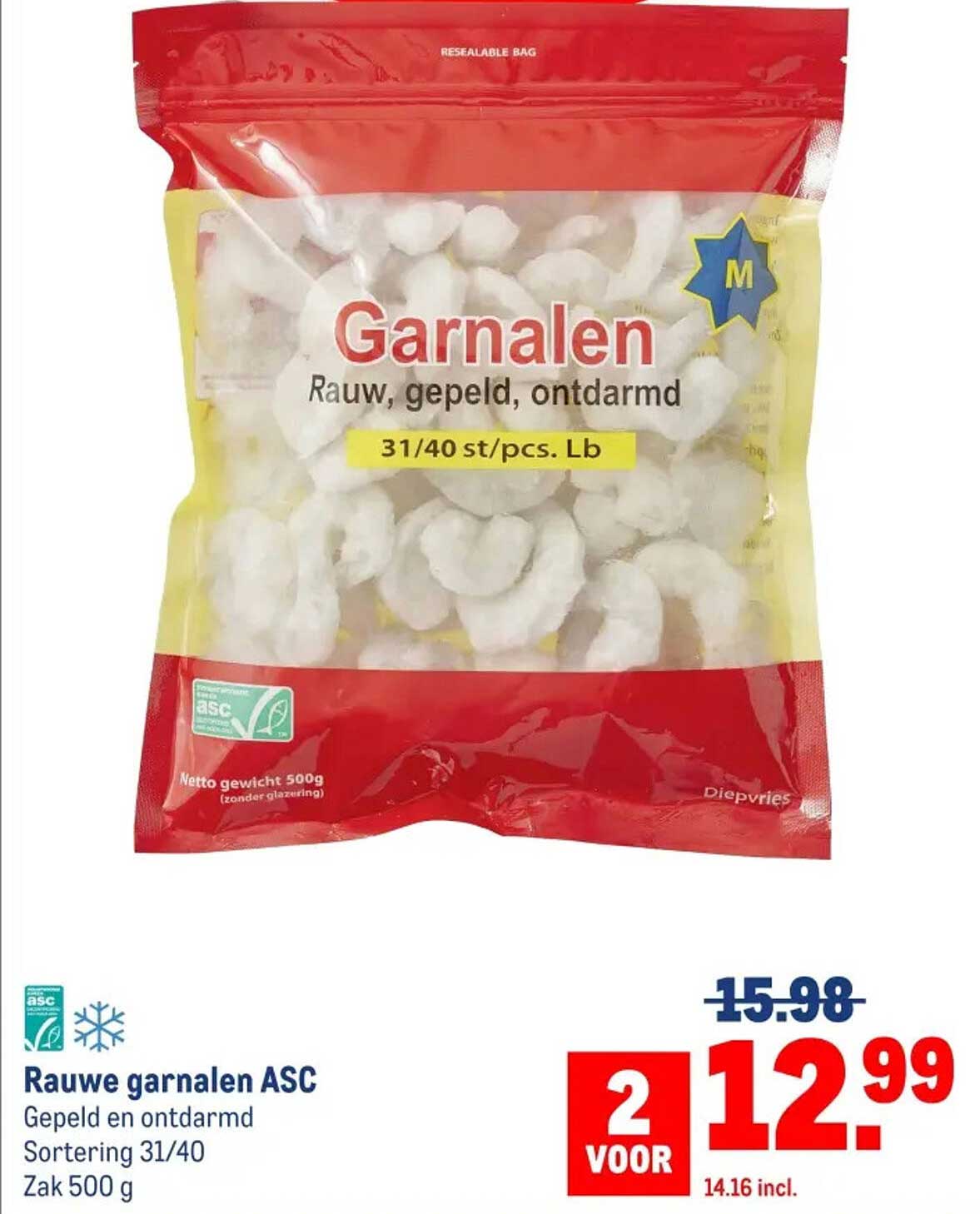 Rauwe garnalen ASC