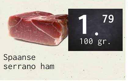 Spaanse serrano ham