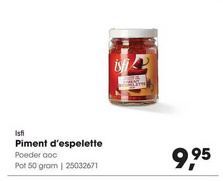 Isfi Piment d’espelette Poeder AOC Pot 50 gram | 25032671