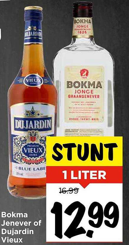 Bokma Jenever of Dujardin Vieux 1 Liter