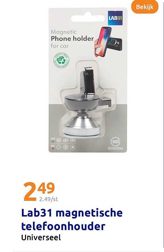 Lab31 magnetische telefoonhouder