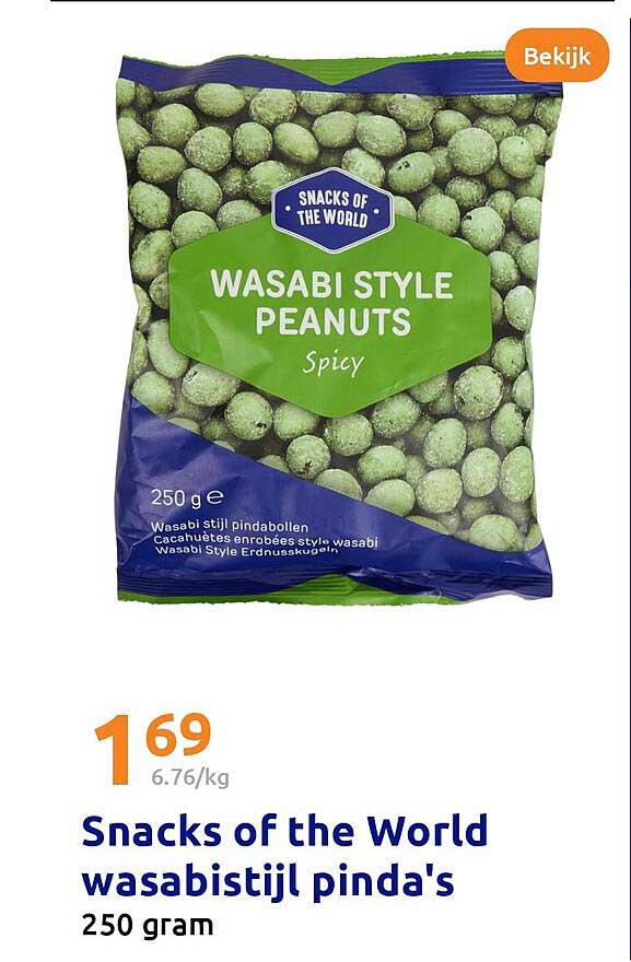Snacks of the World wasabistijl pinda's