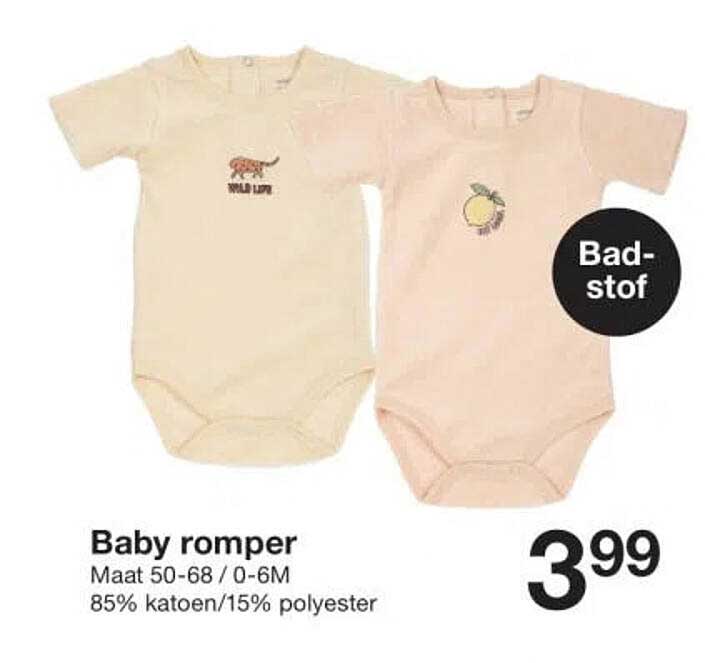 Baby romper Bad-stof