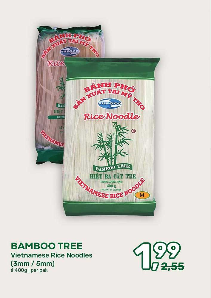 BAMBOO TREE Vietnamese Rice Noodles (3mm / 5mm) á 400g | per pak