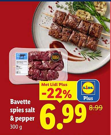 Bavette spies salt & pepper 300 g -22%