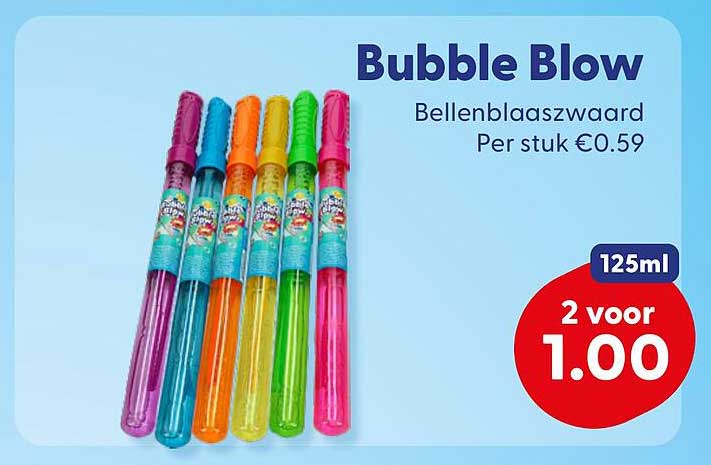 Bubble Blow Bellenblaaszwaard 125ml 2 voor 1.00