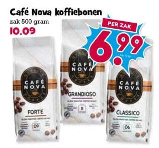Café Nova koffiebonen zak 500 gram
