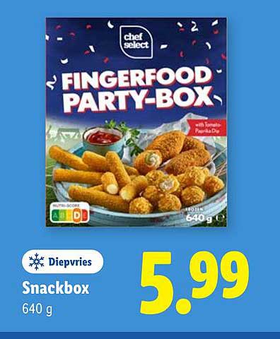 Chef Select Fingerfood Party-Box Diepvries Snackbox 640 g