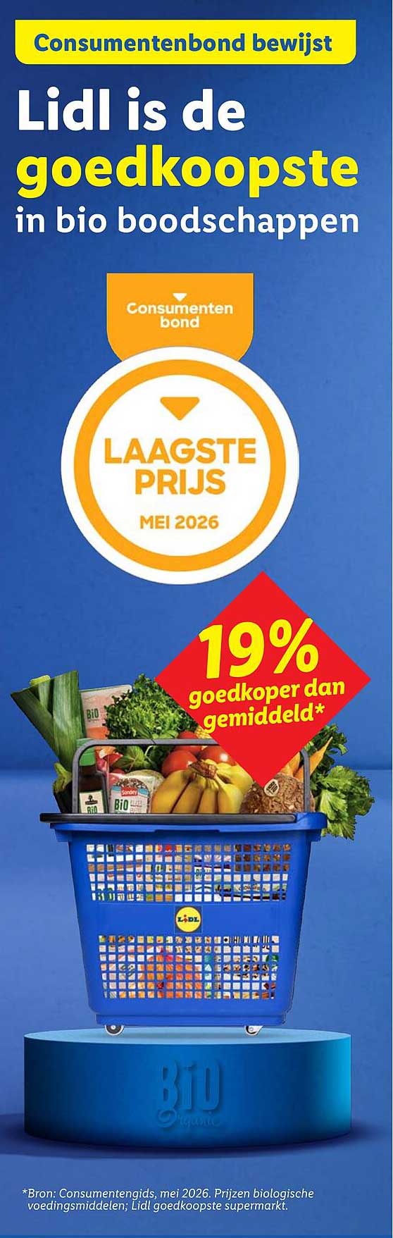 Consumentenbond bewijst Lidl is de goedkoopste in bio boodschappen