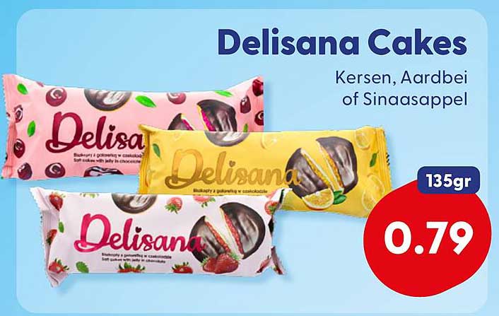 Delisana Cakes Kersen, Aardbei of Sinaasappel
