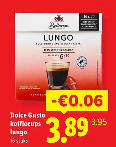 Dolce Gusto koffiecups lungo 16 stuks