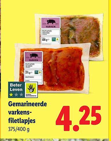 Gemarineerde varkens-filetlapjes