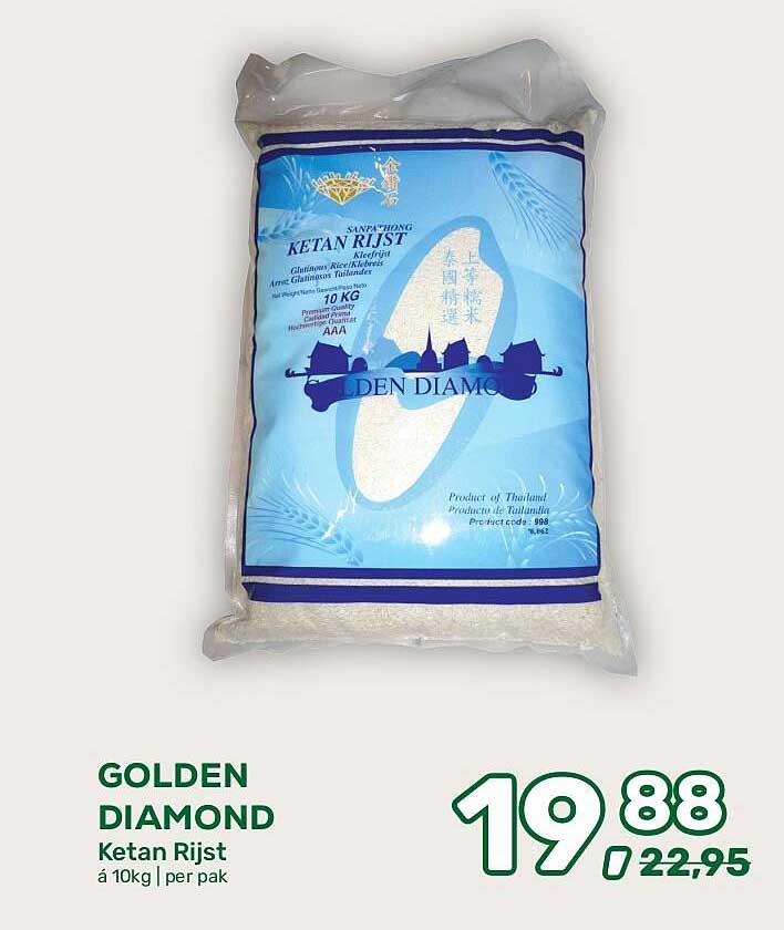 GOLDEN DIAMOND Ketan Rijst á 10kg | per pak