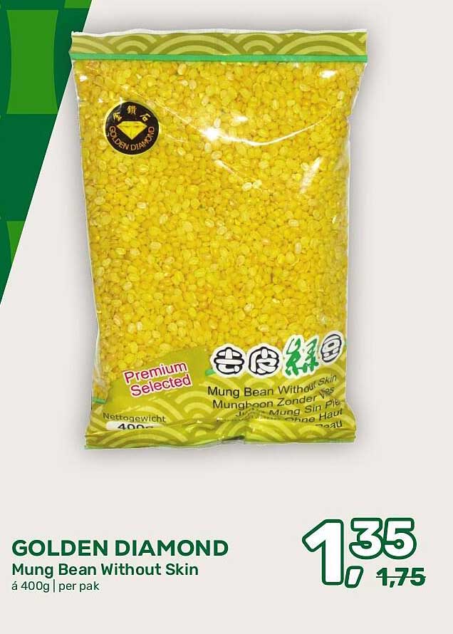 GOLDEN DIAMOND Mung Bean Without Skin á 400g | per pak