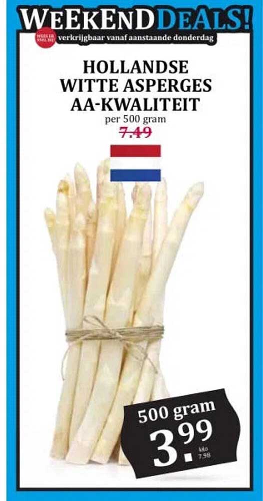 HOLLANDSE WITTE ASPERGES AA-KWALITEIT