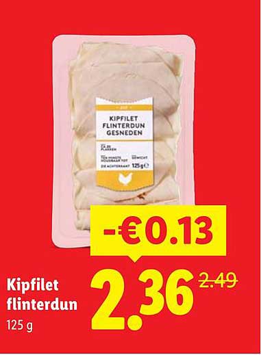 Kipfilet flinterdun 125 g