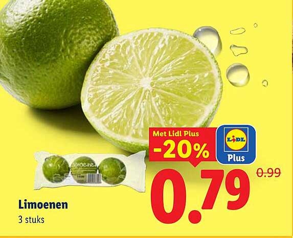 Limoenen 3 stuks Met Lidl Plus -20%