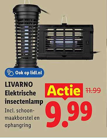 LIVARNO Elektrische insectenlamp Incl. schoonmaakborstel en ophangring Actie
