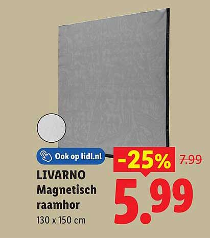 LIVARNO Magnetisch raamhior 130 x 150 cm -25%
