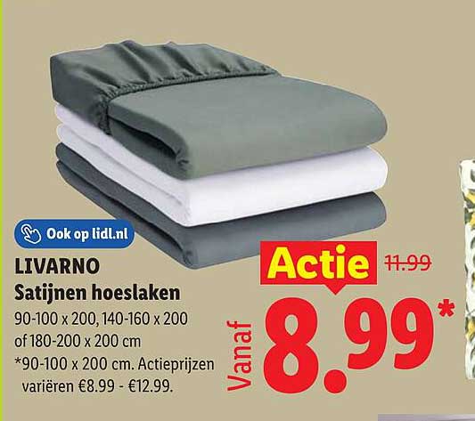 LIVARNO Satijnen hoeslaken