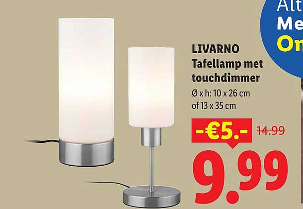 LIVARNO Tafellamp met touchdimmer