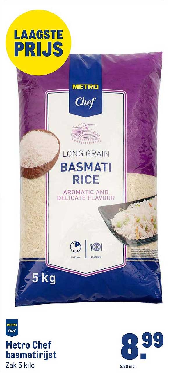 Metro Chef basmatirijst Zak 5 kilo