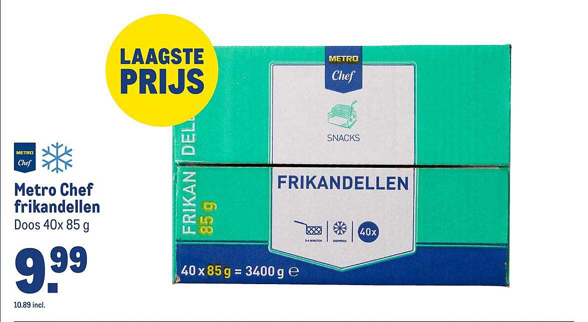 Metro Chef frikandellen Doos 40x 85 g