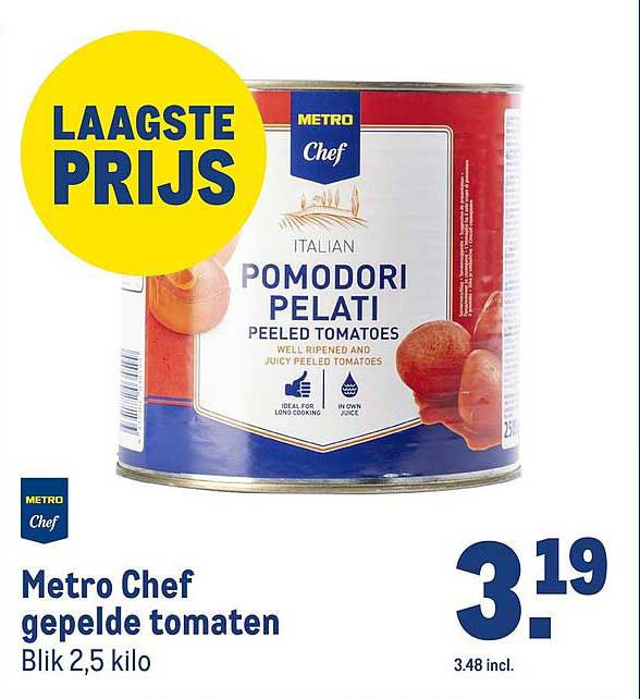 Metro Chef gepelde tomaten