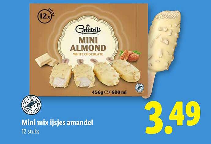 Mini mix ijsjes amandel 12 stuks