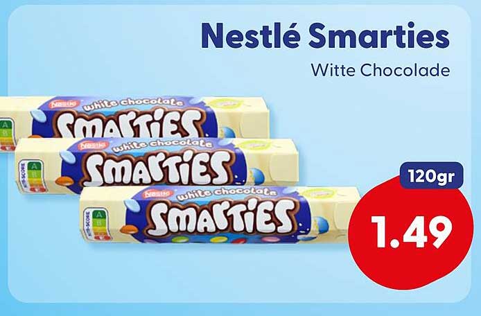 Nestlé Smarties Witte Chocolade
